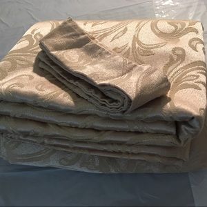 Gold shimmery curtains